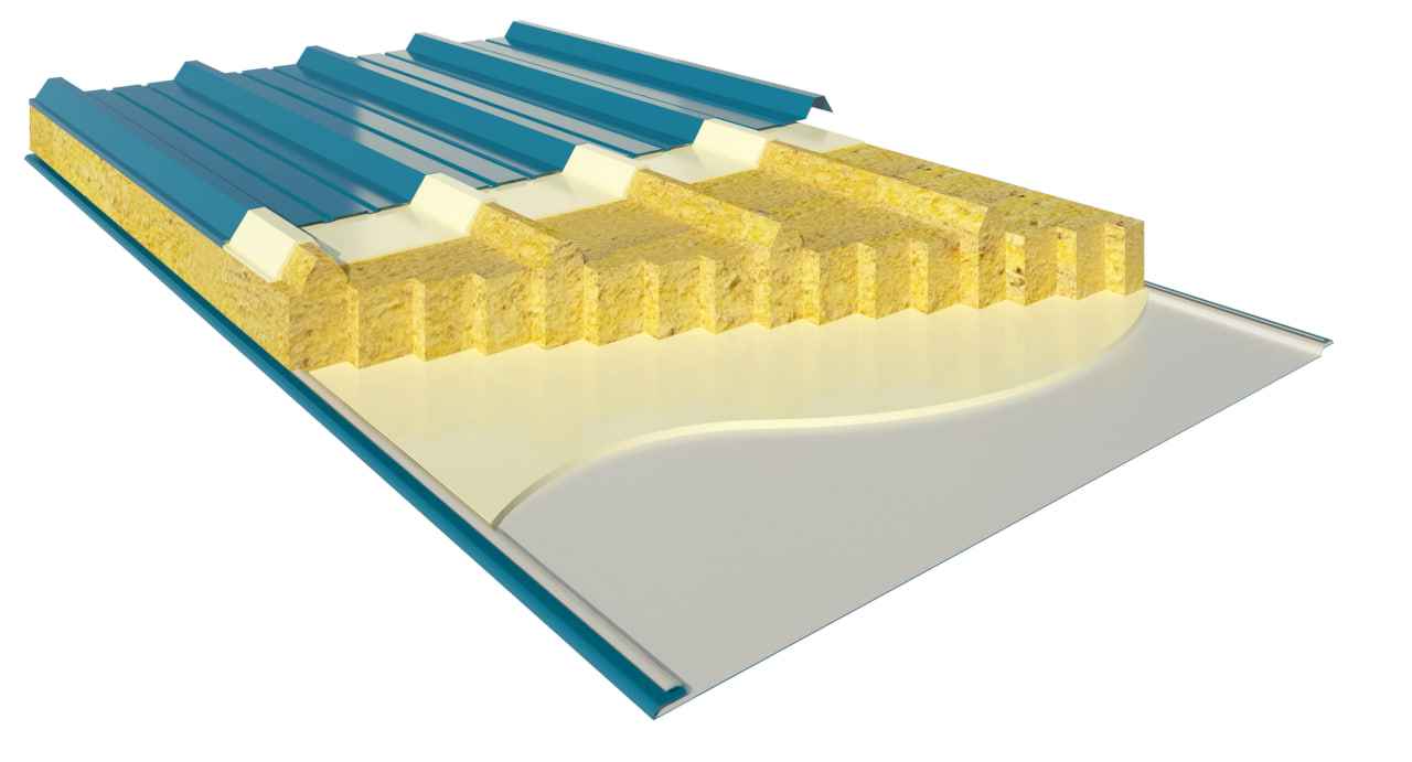 Пример кровельного решения с акустическими панелями